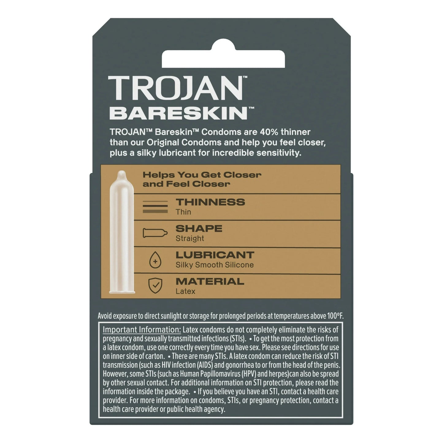 Trojan BareSkin Thinner Latex Condoms (3 pack)