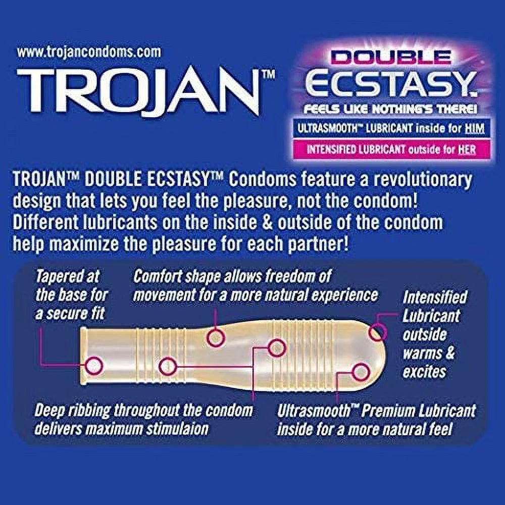 Trojan Double Ecstasy Latex Condoms (3)