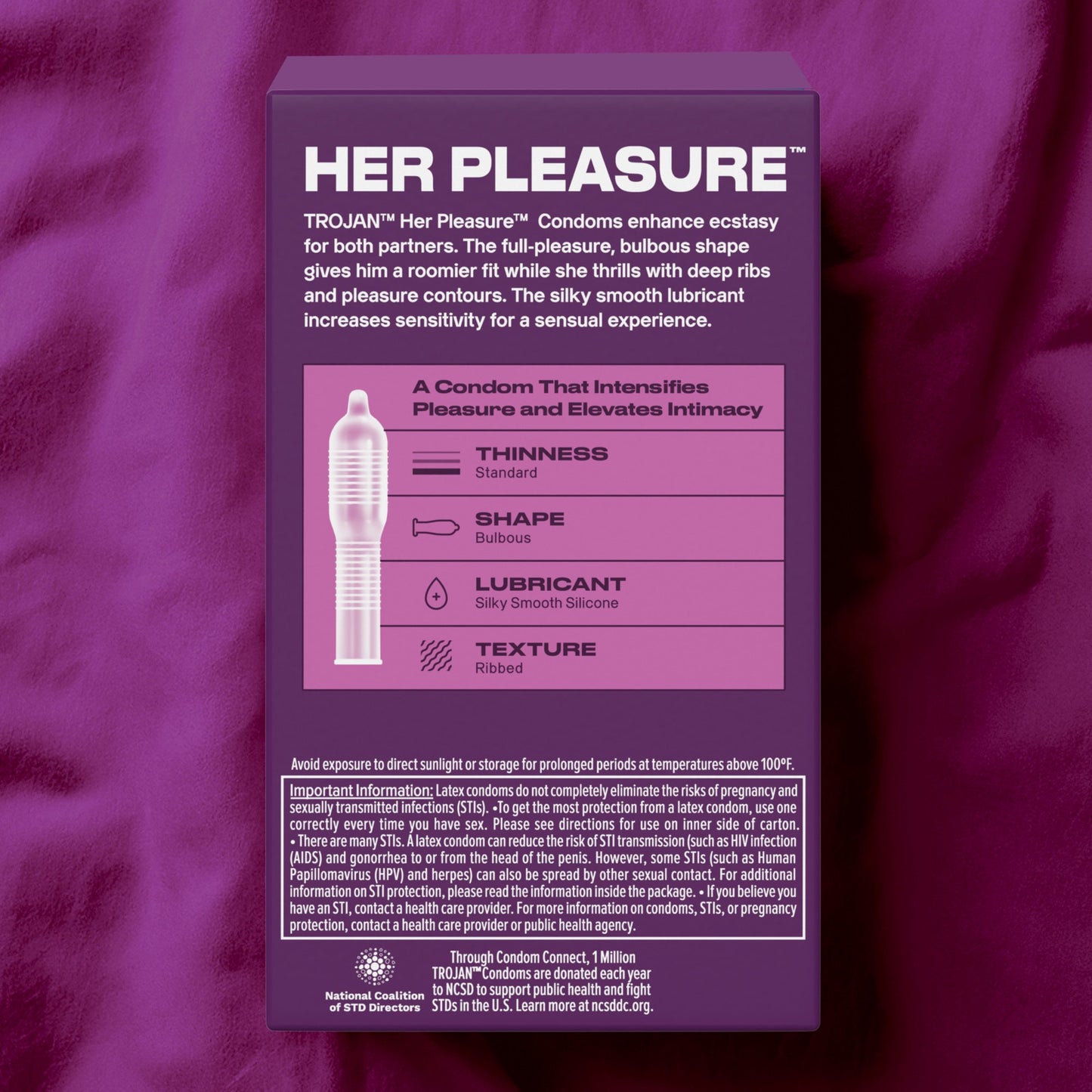 Trojan Ecstasy Her Pleasure Condoms with UltraSmooth Lubricant