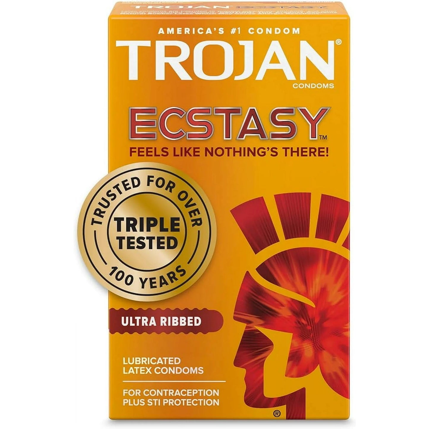 Trojan Ecstasy Ultra Ribbed Condoms with UltraSmooth Lubricant