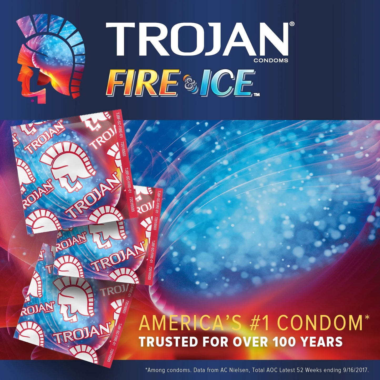 Trojan Fire & Ice Lubricated Latex Condoms