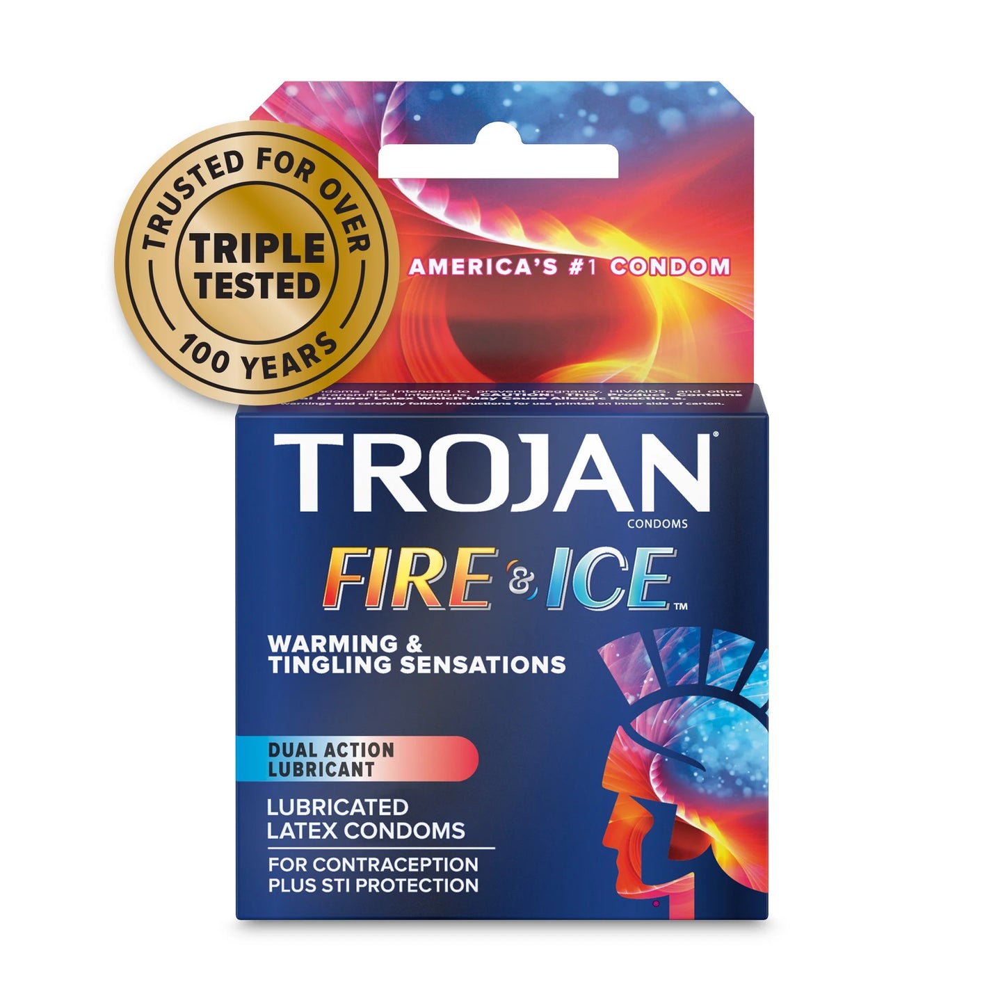 Trojan Fire & Ice Lubricated Latex Condoms