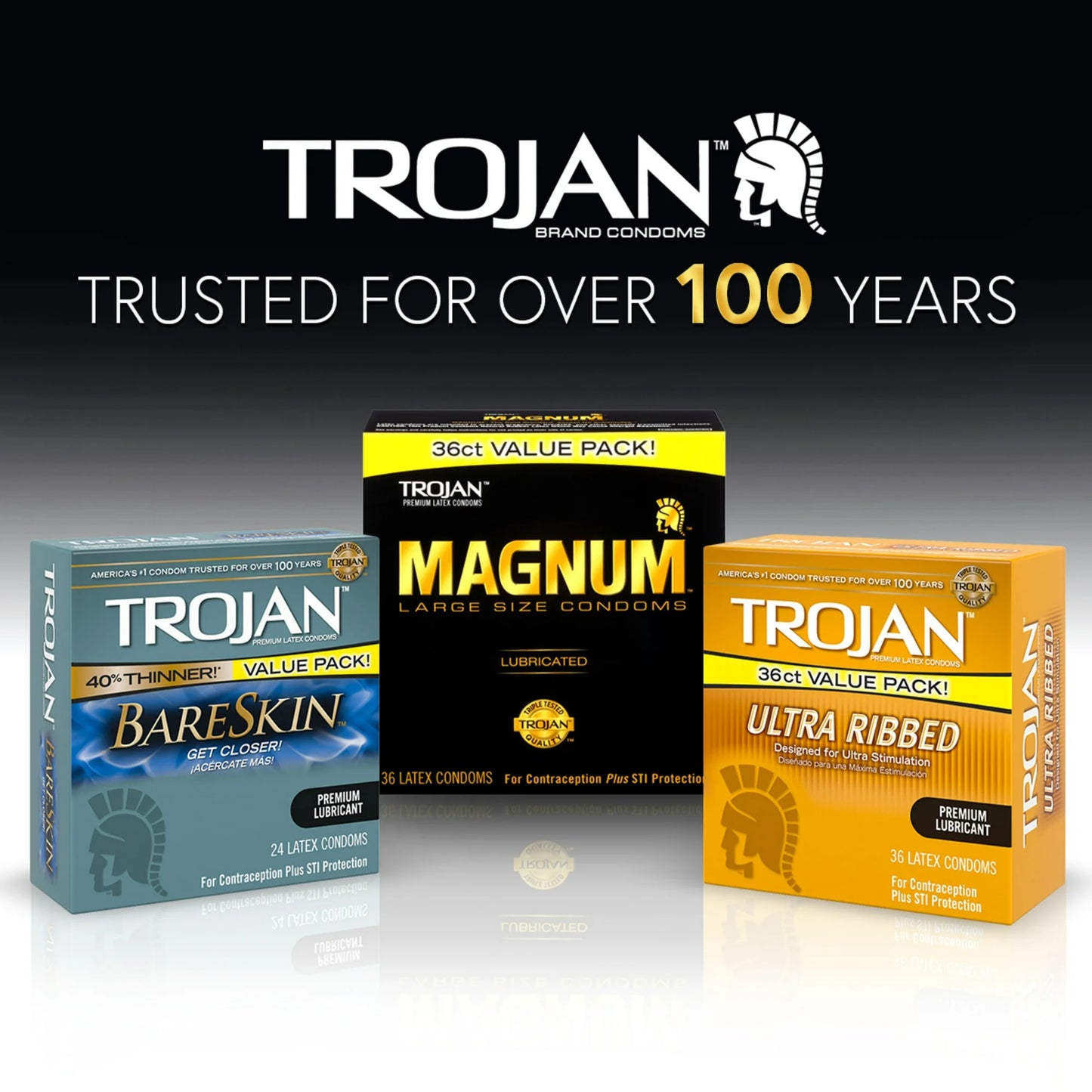 Trojan Her Pleasure Lubricated Latex Condoms