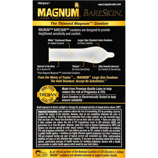 Trojan Magnum Bareskin Condoms (10)