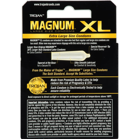 Trojan Magnum XL Lubricated Condoms