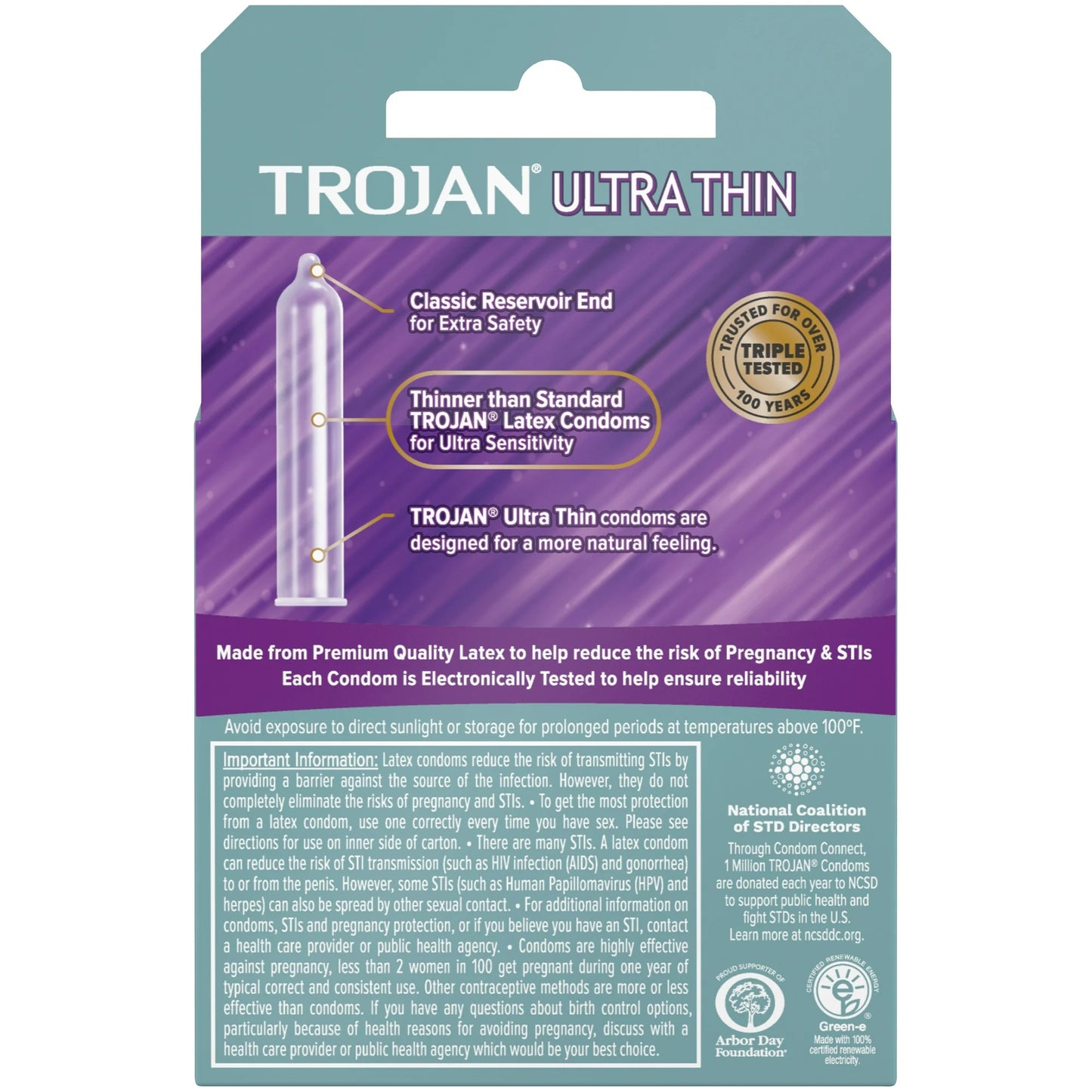 Trojan Ultra-Thin Lubricated Condoms