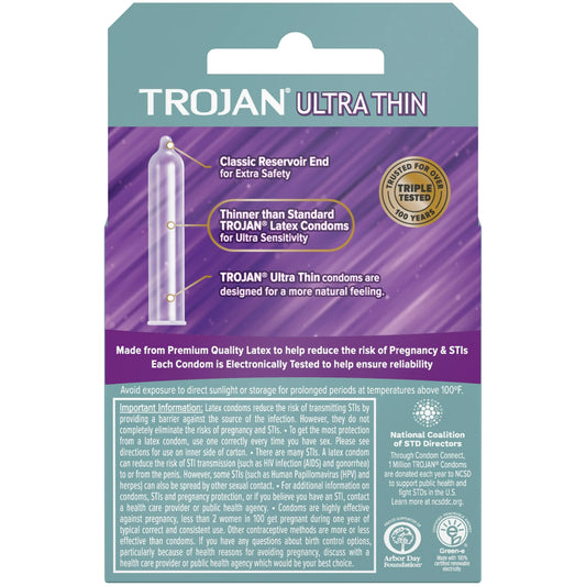 Trojan Ultra-Thin Lubricated Condoms