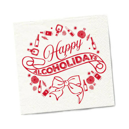 Twisted Wares Happy Alcoholidays Napkins 20-Pack