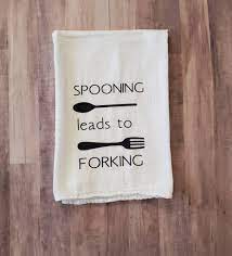 Twisted Wares Spooning Leads to Forking Flour Towel