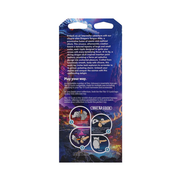 Vac-U-Lock x Fantasy Fuckers Glow-in-the-Dark Dragon's Tongue Multi-Color