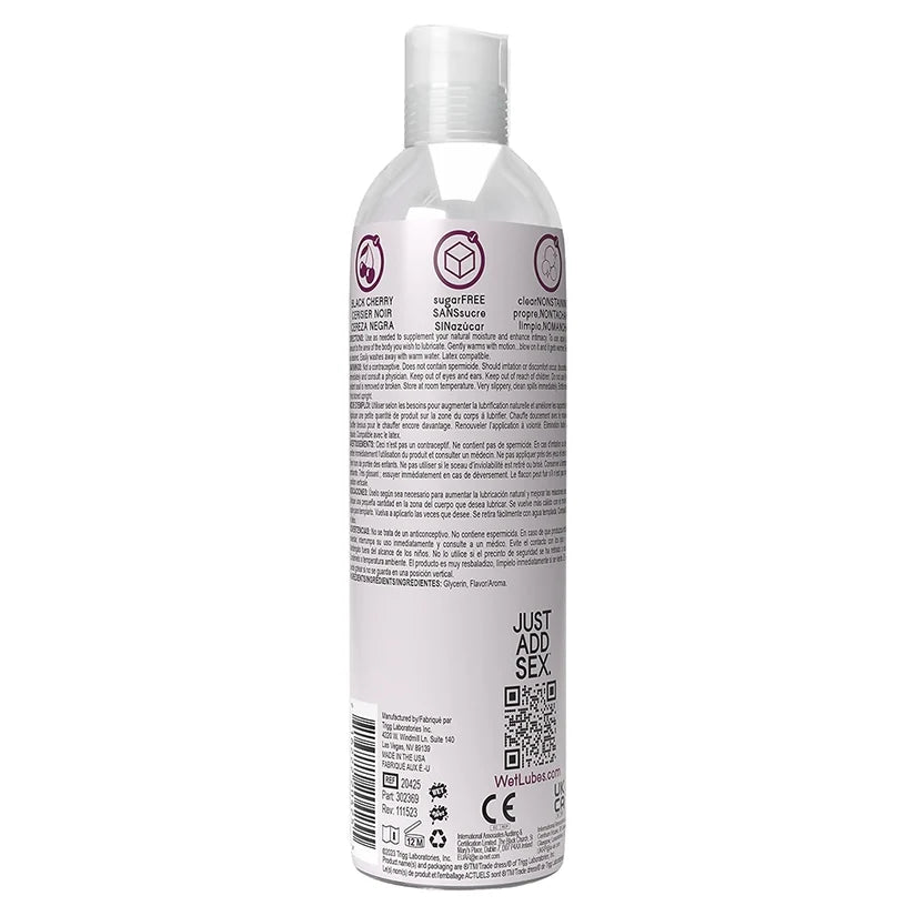 Wet Warming Fun Flavors - Black Cherry - 4 in 1 Lubricant 1 Oz