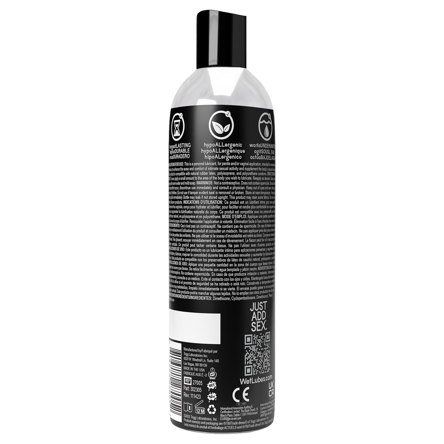 Wet Platinum - Luxury Silicone Based Lubricant 8 Oz
