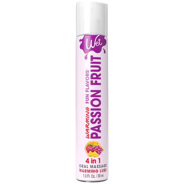 Wet Warming Fun Flavors - Passion Fruit - 4 in 1 Lubricant 1 Oz