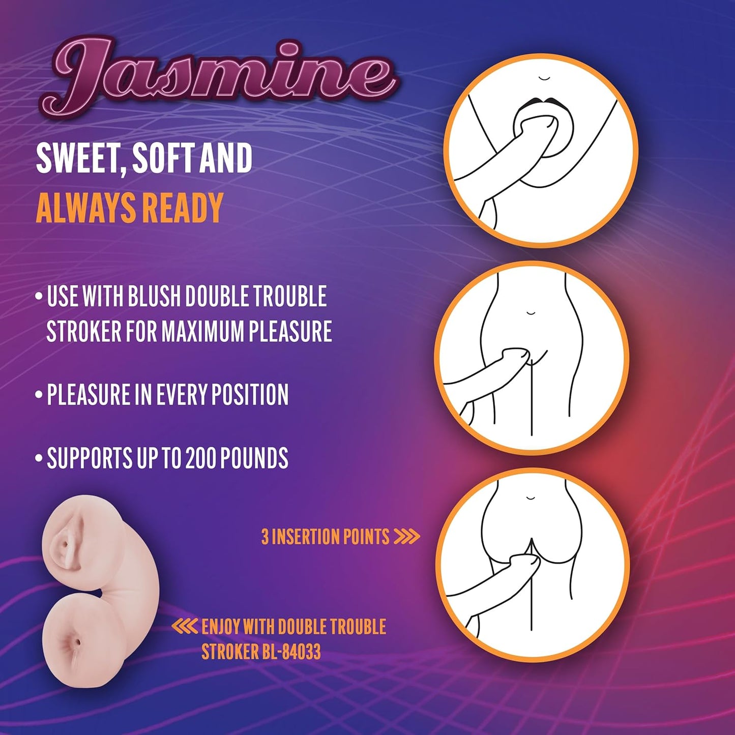 X5 Men Sweet Jasmine Sex Doll Inflatable Beige