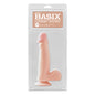 Basix Rubber Works 7.5 in. Dildo With Balls & Suction Cup Beige