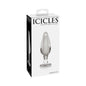 Icicles No. 26 Glass Anal Plug 4.5 in. Clear