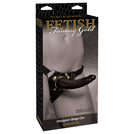 Fetish Fantasy Gold Designer Strap-On With 7 in. Dildo Black