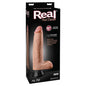 Real Feel Deluxe No. 10 Realistic 10 in. Vibrating Dildo With Balls and Suction Cup Beige