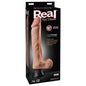 Real Feel Deluxe No. 12 Realistic 12 in. Vibrating Dildo With Balls and Suction Cup Beige
