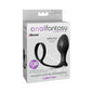 Anal Fantasy Collection Silicone Ass-Gasm Cock Ring Advanced Plug Black