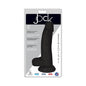 Curve Toys Jock 8 in. Dildo with Balls & Suction Cup Midnight