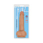 Curve Toys Thinz 7 in. Slim Dildo with Balls & Suction Cup Beige