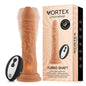 FemmeFunn Vortex Turbo Shaft 2.0 8 in. Vibrating Rotating Dildo Beige