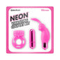 Neon 3-Piece Silicone Vibrating Couples Kit Pink