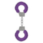 Ouch! Beginner's Furry Handcuffs With Quick-Release Purple