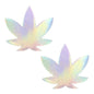 Neva Nude Pasty Weed Leaf Holographic