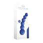 Chrystalino Planets Curved Beaded 7 in. Glass Wand Dildo Blue