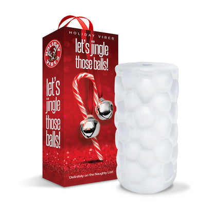 Naughty List Gift Let's Jingle Those Balls Tight Textured Stroker with Storage Bag
