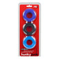 Hunkyjunk HUJ3 3-pack c-ring,  blue multi