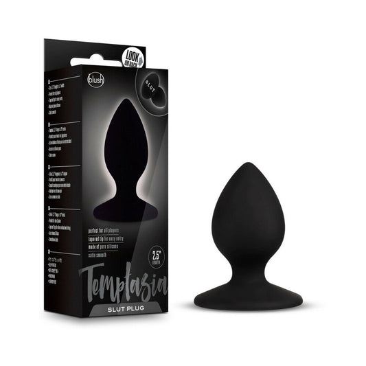 Temptasia 'Slut' Silicone Anal Plug Black