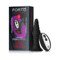 Forto Vibrating Ribbed Plug Rechargeable Remote-Controlled Silicone Anal Plug Small Black