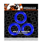 Oxballs Willy Rings 3-Pack Cockrings O/S Police Blue