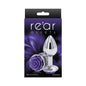 Rear Assets Rose Anal Plug Small Purple