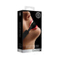 Ouch! Velvet Adjustable Silicone Ball Gag With Velcro Straps Black