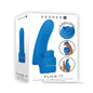 Gender X Flick It Rechargeable Flicking Dual Stimulation Silicone Finger Vibrator Blue