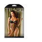 Fantasy Lingerie Tease Stevie Floral Embroidered Mesh Bodysuit Black L/XL