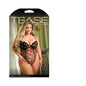 Fantasy Lingerie Tease Stevie Floral Embroidered Mesh Bodysuit Black XL/2XL