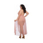 Dreamgirl Dreamgirl Teddy & Sheer Mesh Maxi Skirt With G-String Rose Queen 3X Hanging