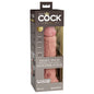 King Cock Elite 8 in. Vibrating Realistic Dildo With Suction Cup Beige