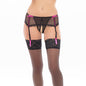 Rene Rofe Dream Of Me Crotchless Garter Thong Black M/L