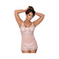 Magic Silk Seabreeze Lace-Up Chemise & G-String Blush L/XL