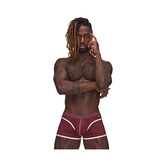 Male Power Sport Mesh Sport Mini Short Burgundy XL