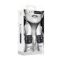 Ouch! Black & White Adjustable Plush Bonded Leather Hand Cuffs Black