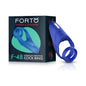 Forto F-48 Rechargeable Silicone Perineum Vibrating Double Cockring Blue