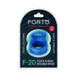 Forto F-20 Liquid Silicone Cockring & Ball Stretcher Medium Blue