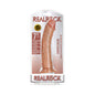 RealRock Realistic 7 in. Curved Dildo With Suction Cup Tan